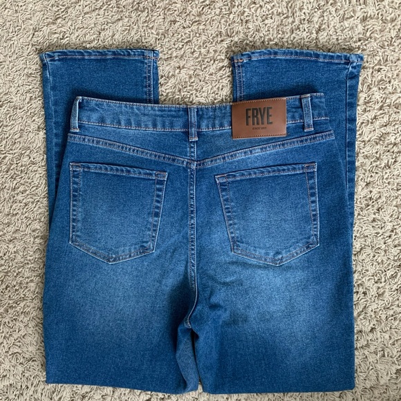 Frye size 6/28 high rise straight leg blue jeans - Picture 5 of 5
